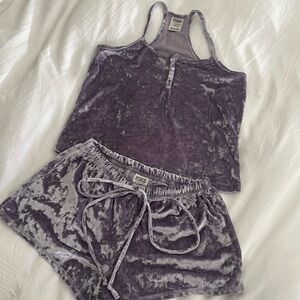 PINK Velvet Sleep Set - XS
